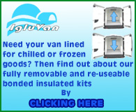 Need your van lined for chilled or frozen goods?  then find out about our fully removeable and re-useable bonded insulated kits by CLICKING HERE